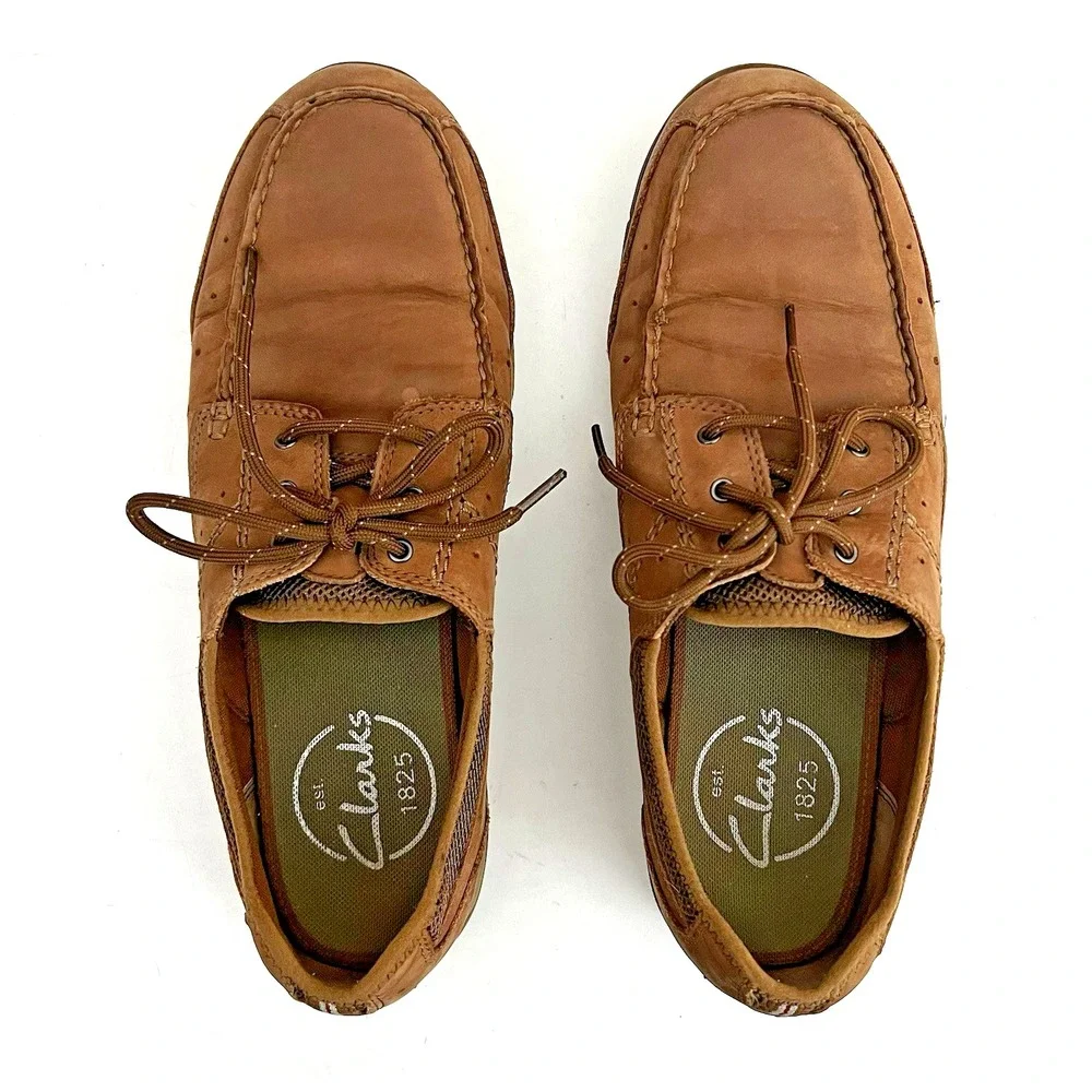 Clarks Armada Men's Boat Shoes‎ English Leather Brown 63530 US 11.5 M